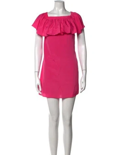 Pre-owned Likely Off-the-shoulder Mini Dress In Pink