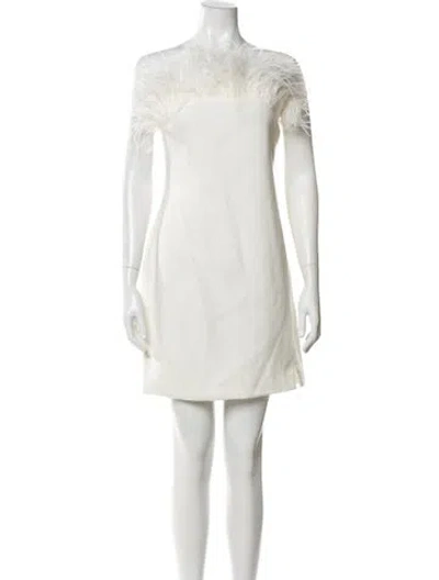 Pre-owned Likely Off-the-shoulder Mini Dress In White