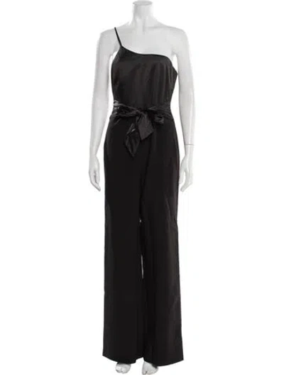 Pre-owned Likely One-shoulder Jumpsuit In Black