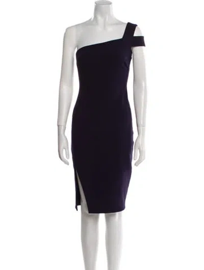 Pre-owned Likely One-shoulder Knee-length Dress In Blue