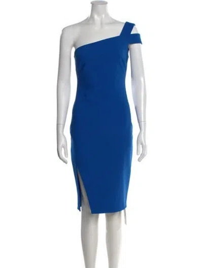 Pre-owned Likely One-shoulder Knee-length Dress In Blue