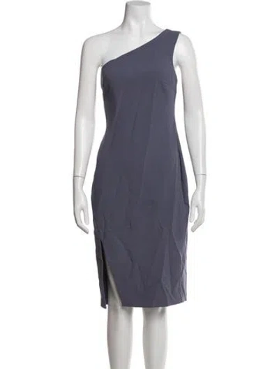 Pre-owned Likely One-shoulder Knee-length Dress In Blue