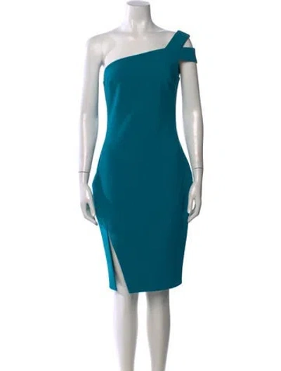 Pre-owned Likely One-shoulder Knee-length Dress In Blue