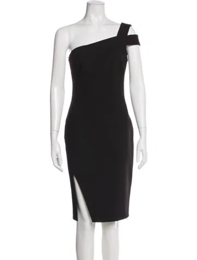 Pre-owned Likely One-shoulder Knee-length Dress In Gray