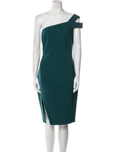 Pre-owned Likely One-shoulder Knee-length Dress In Green
