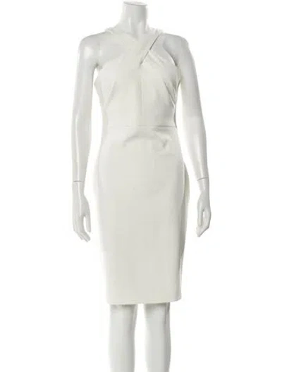 Pre-owned Likely One-shoulder Knee-length Dress In Neutrals