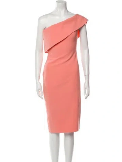 Pre-owned Likely One-shoulder Knee-length Dress In Orange