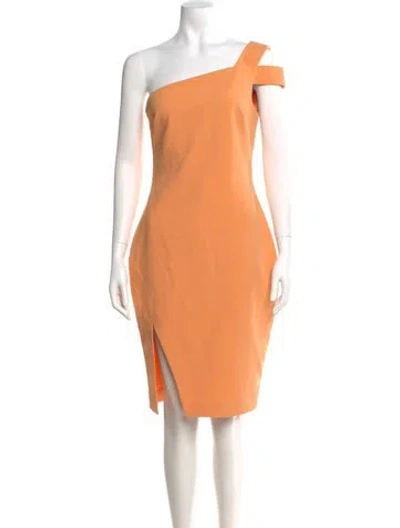 Pre-owned Likely One-shoulder Knee-length Dress In Orange