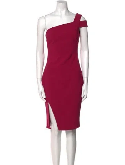 Pre-owned Likely One-shoulder Knee-length Dress In Pink