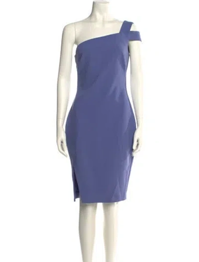 Pre-owned Likely One-shoulder Knee-length Dress In Purple
