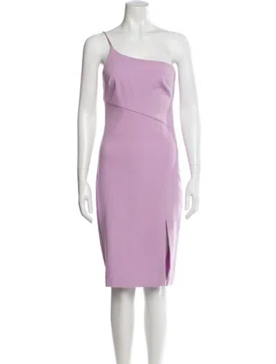 Pre-owned Likely One-shoulder Knee-length Dress In Purple