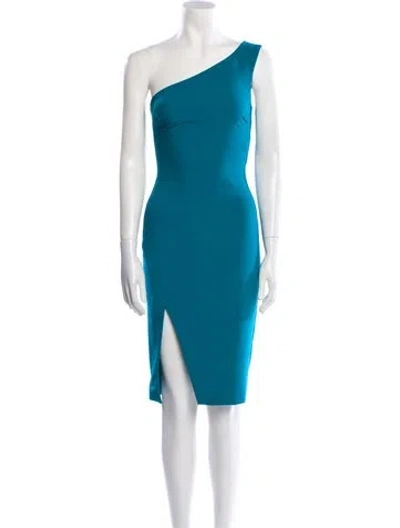 Pre-owned Likely One-shoulder Knee-length Dress W/ Tags In Blue