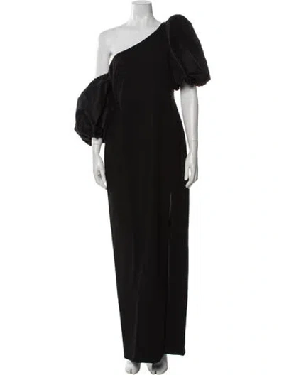 Pre-owned Likely One-shoulder Long Dress In Black