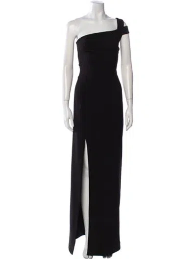 Pre-owned Likely One-shoulder Long Dress In Black