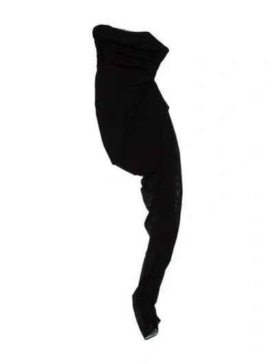 Pre-owned Likely One-shoulder Long Dress In Black