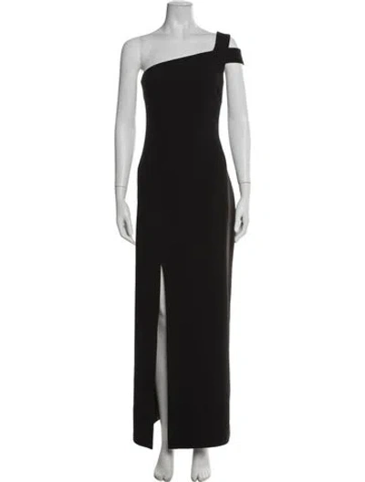 Pre-owned Likely One-shoulder Long Dress In Black