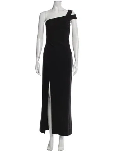 Pre-owned Likely One-shoulder Long Dress In Black