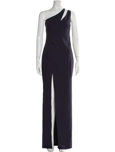Pre-owned Likely One-shoulder Long Dress In Blue