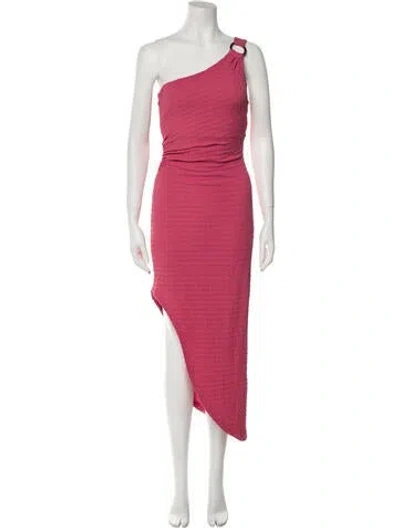 Pre-owned Likely One-shoulder Long Dress In Pink