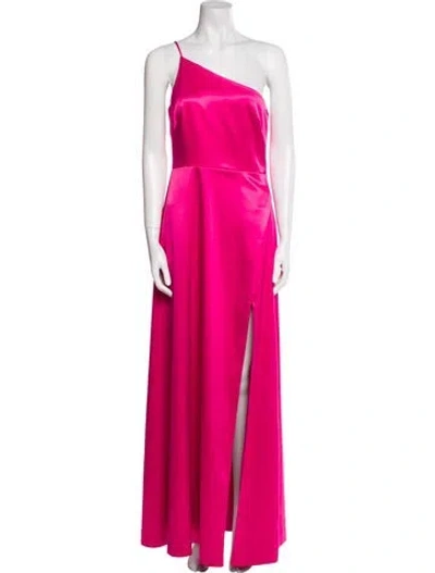 Pre-owned Likely One-shoulder Long Dress In Pink