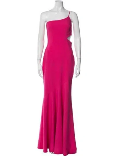 Pre-owned Likely One-shoulder Long Dress In Pink