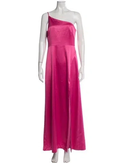 Pre-owned Likely One-shoulder Long Dress In Pink