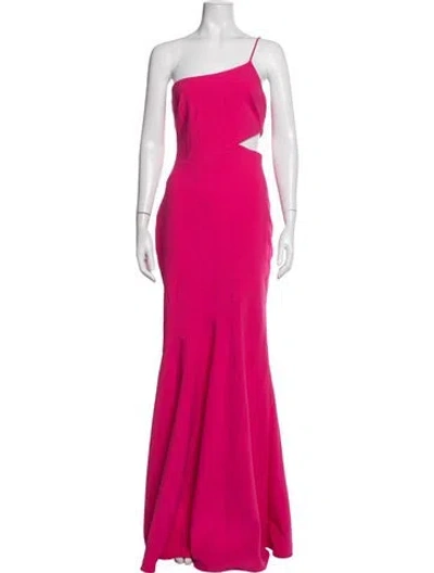Pre-owned Likely One-shoulder Long Dress In Pink