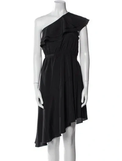 Pre-owned Likely One-shoulder Midi Length Dress W/ Tags In Black