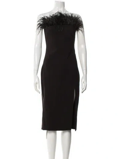 Pre-owned Likely One-shoulder Mini Dress In Black