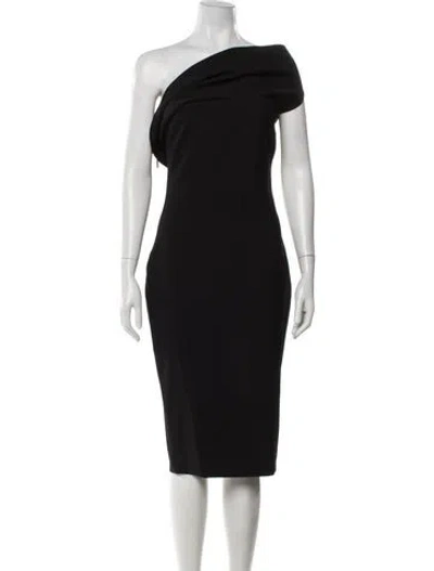 Pre-owned Likely One-shoulder Mini Dress In Black