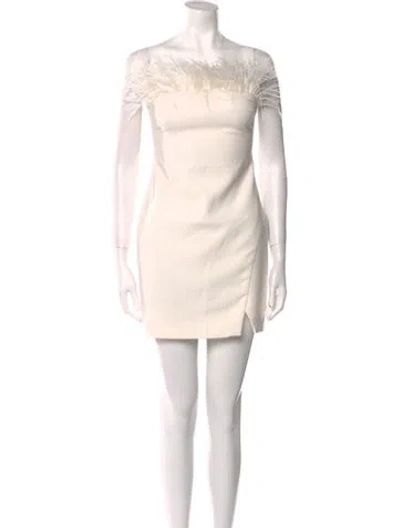 Pre-owned Likely One-shoulder Mini Dress In Neutral