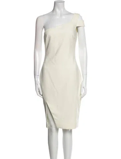 Pre-owned Likely One-shoulder Mini Dress In Neutral