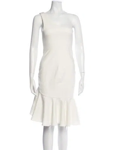 Pre-owned Likely One-shoulder Mini Dress In Neutral