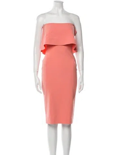 Pre-owned Likely One-shoulder Mini Dress In Orange