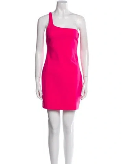 Pre-owned Likely One-shoulder Mini Dress In Pink
