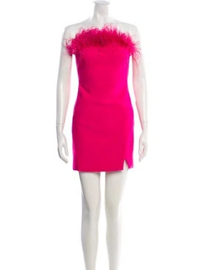 Pre-owned Likely One-shoulder Mini Dress In Pink