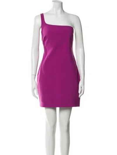 Pre-owned Likely One-shoulder Mini Dress In Purple