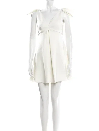 Pre-owned Likely One-shoulder Mini Dress In White