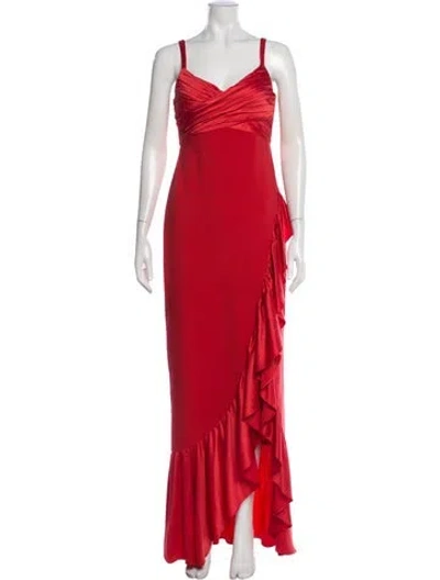 Pre-owned Likely Open Front Dress In Red