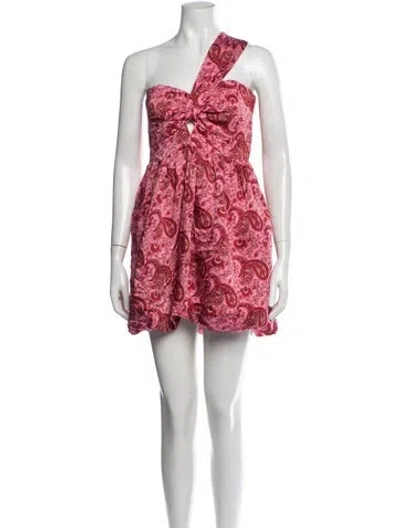 Pre-owned Likely Paisley Print Mini Dress In Red