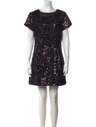 Pre-owned Likely Patterned Mini Dress In Black