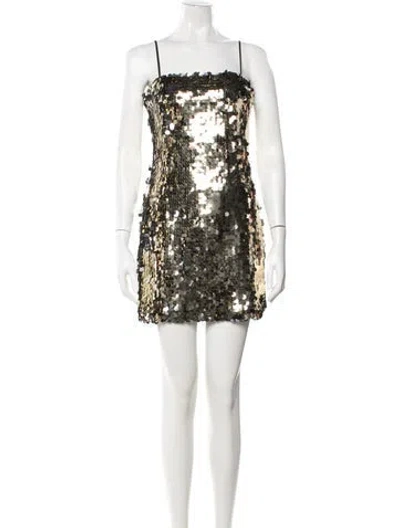 Pre-owned Likely Patterned Mini Dress W/ Tags In Gold