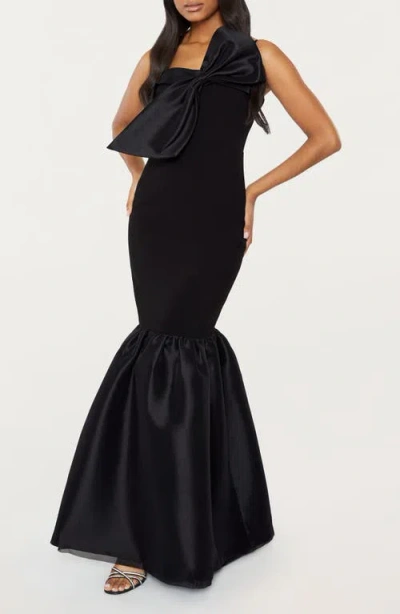 Likely Patti Bow Sleeveless Gown In Black