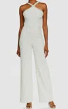 Likely Pearl Halter Top Jumpsuit In White In Neutral