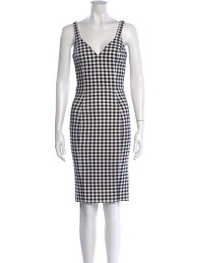 Pre-owned Likely Plaid Print Knee-length Dress In Multi