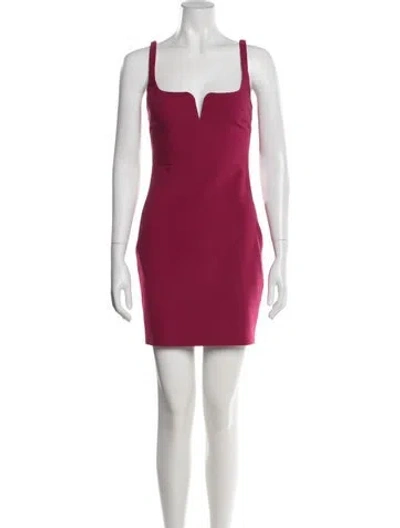 Pre-owned Likely Plunge Neckline Mini Dress In Pink