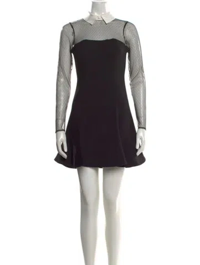 Pre-owned Likely Polka Dot Print Mini Dress In Black