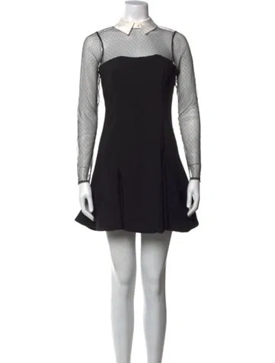 Pre-owned Likely Polka Dot Print Mini Dress In Black