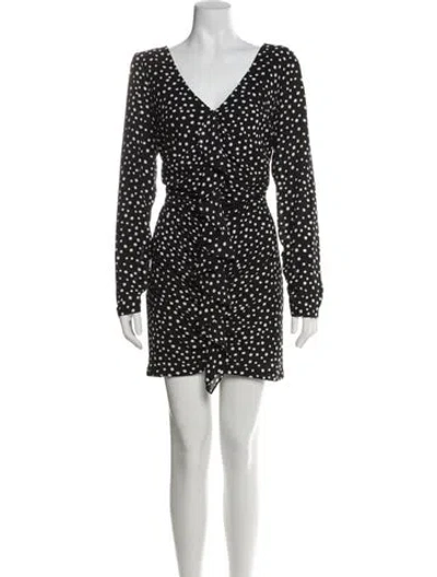 Pre-owned Likely Polka Dot Print Mini Dress In Blue