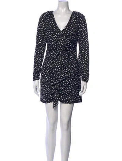 Pre-owned Likely Polka Dot Print Mini Dress In Blue